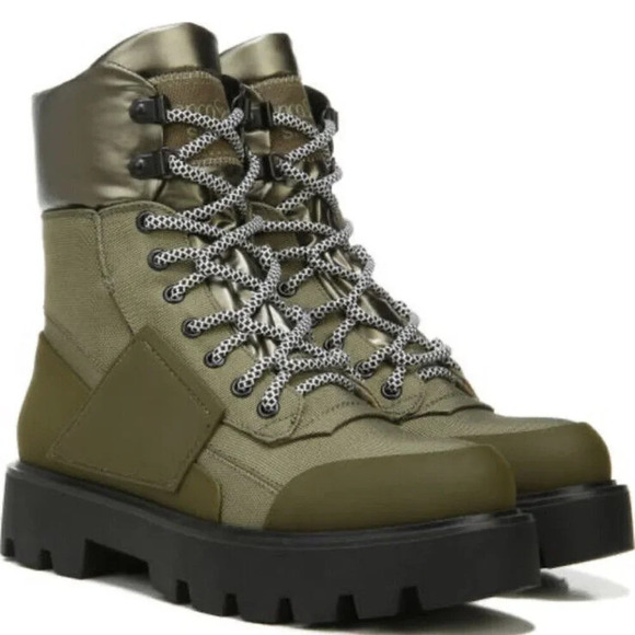 NWT Franco Sarto Women Khaki Balin Lace-up Ankle Boots. Sz: 9.5 - Picture 1 of 12